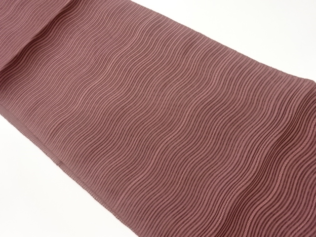 JAPANESE NAGOYA OBI FOR SUMMER / TSUZURE / WOVEN ABSTRACT WAVE